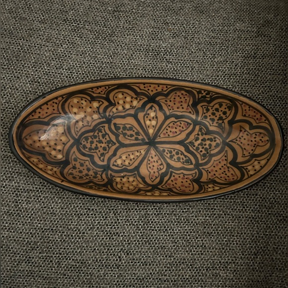 Le souk Honey brown mosaic ceramic bowl - Picture 1 of 7